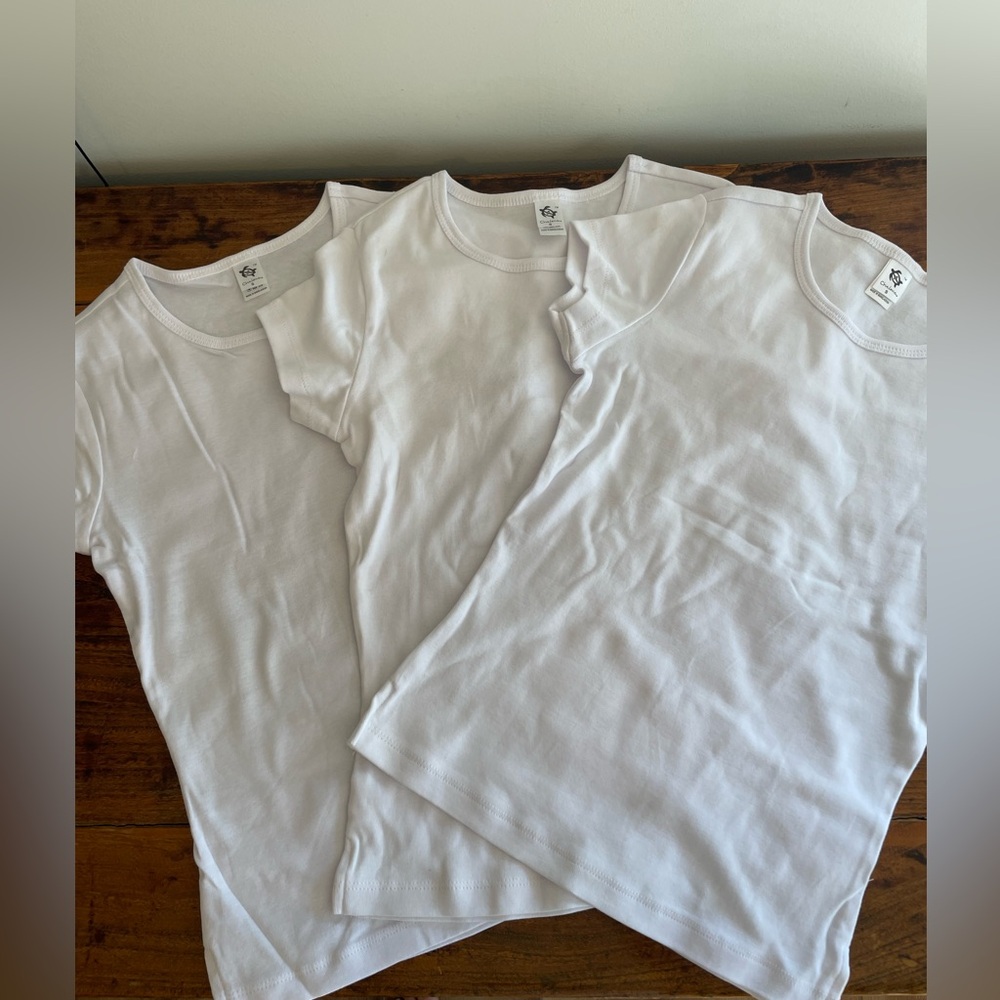 Classic White Kids' Short Sleeve Tees - Pack of 3